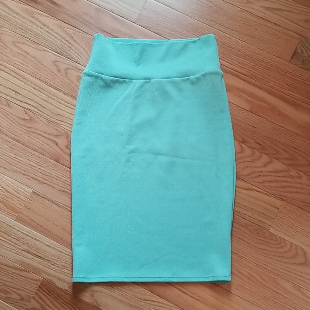 Lularoe XS Cassie Pencil Skirt Tiffany Blue